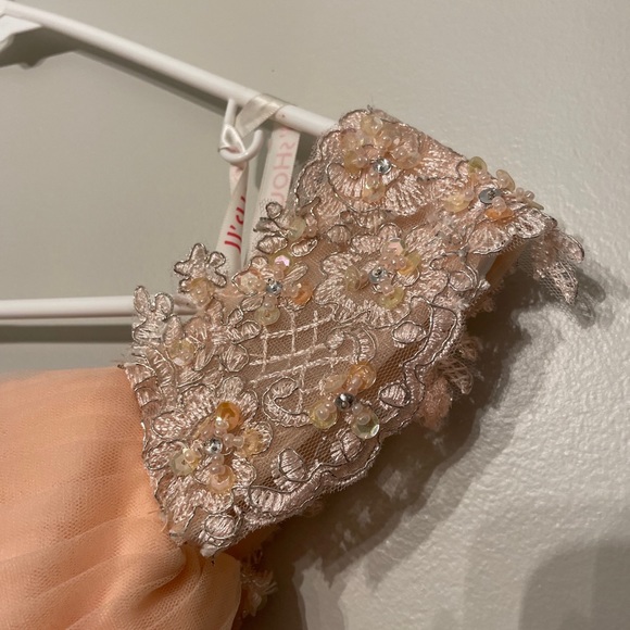 blush beaded fit and flare dress👗🤩 - Picture 3 of 5